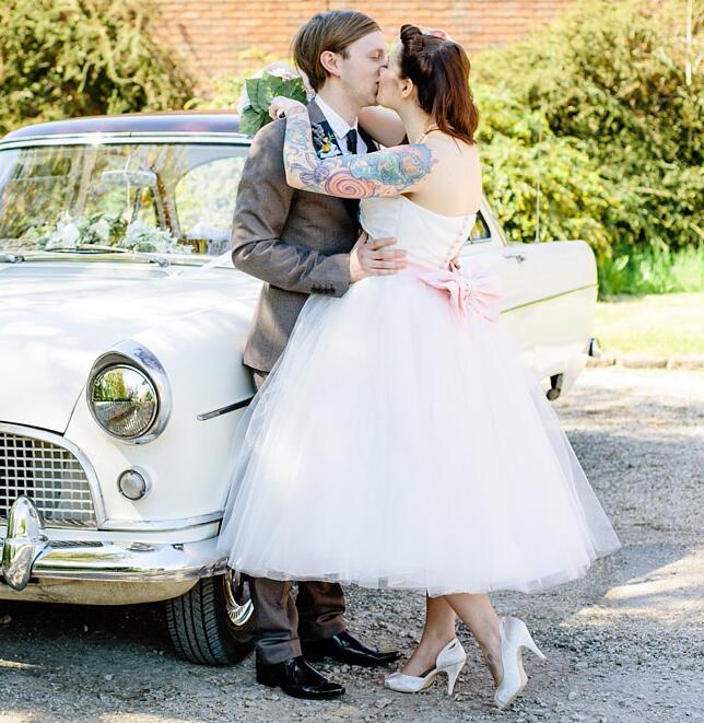 Cheap Strapless 1950s Vintage Short Country Wedding Dress,20111656-Dolly Gown