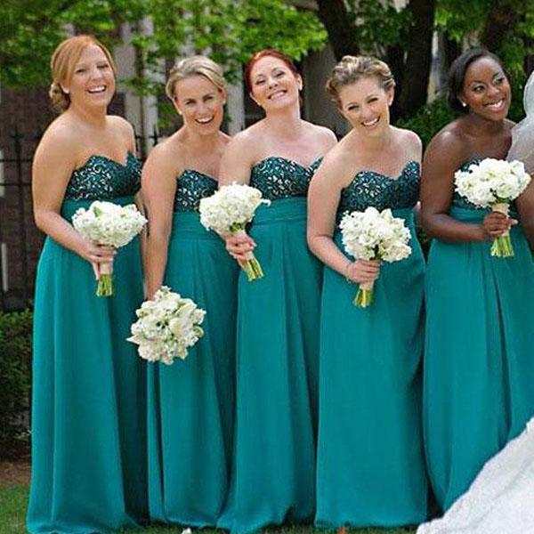 Teal Bridesmaid Dresses,Rustic Bridesmaid Dresses,Long Bridesmaid Dresses,GDC1014