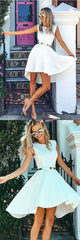 White Short Prom Dress, Short Homecoming Dress,Semi Formal Dress,GDC1305