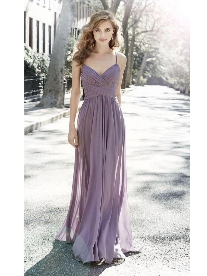 Bridesmaid Dresses Vestidos De Damas Para Boda Color Lila Gasa