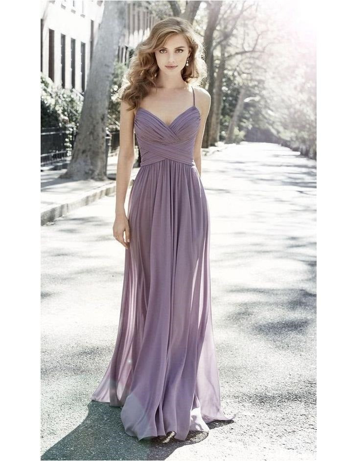 Chiffon Lilac Bridesmaid Dresses,Long Bridesmaid Dresses,Wedding Party Dress,GDC1165-Dolly Gown
