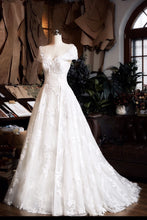 Classy Off The Shoulder Lace Wedding Dress - DollyGown