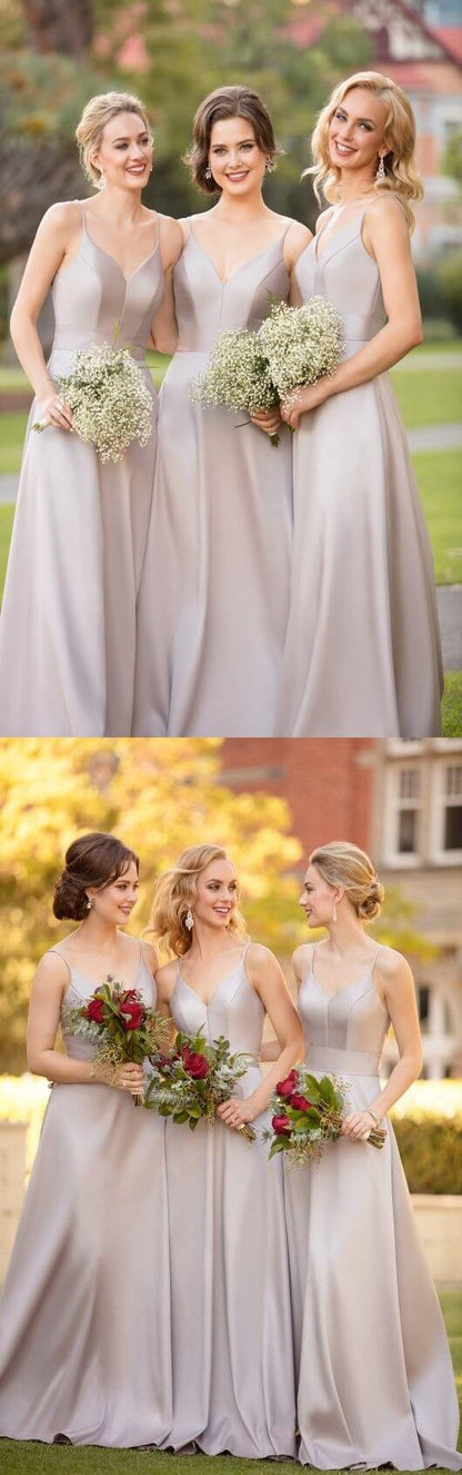 Silver Gray Bridesmaid Dresses,Country Bridesmaid Dresses ,GDC1044