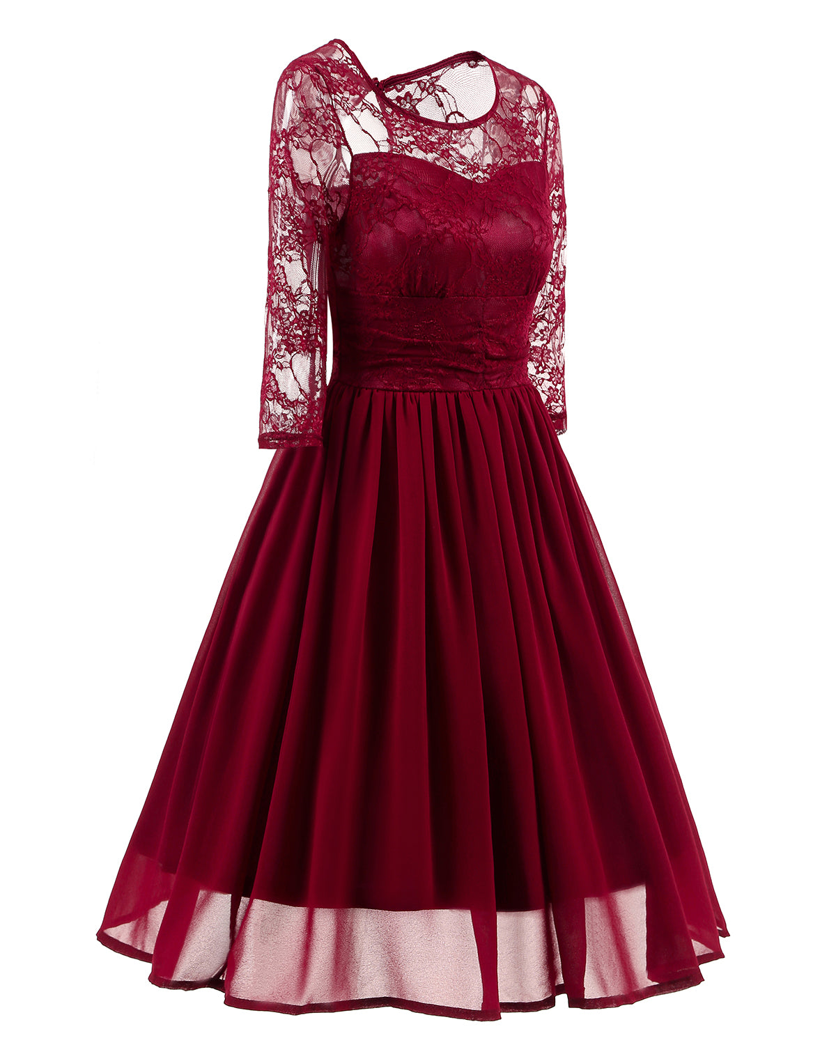 Classy Short Vintage Maroon Prom Dress with Sleeves Classy Short Vintage Maroon Prom Dress with Sleeves