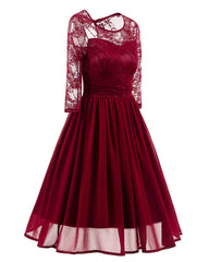 Classy Short Prom Dress with Sleeves,Vintage Prom Dress, Maroon Prom Dress,1581B-Dolly Gown