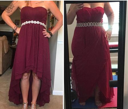 Country Style Hi-Lo Strapless Bridesmaid Dress with Boots,20081635-Dolly Gown