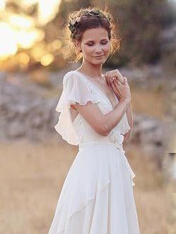 Rustic Style Wedding Dress Boho Wedding Dress Beach Wedding Dress,GDC1310-Dolly Gown