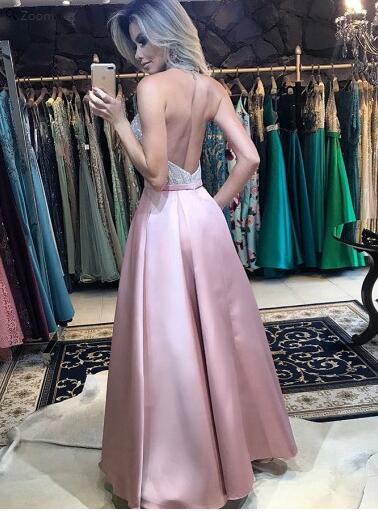 Dusty Pink Prom Dress with Pockets, Parties Occasion Dress,GDC1043-Dolly Gown
