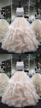 Dazzling Crop Top Princess Ruffles Skirt Two Piece Prom Gown,Prom Dress Long Ball Gown,GDC1336-Dolly Gown