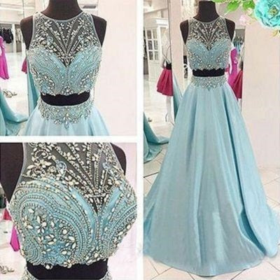 Disney Prom Dress,Blue Prom Dress,Two Piece Prom Dress,Ball Gown Prom Dress,MA067-Dolly Gown
