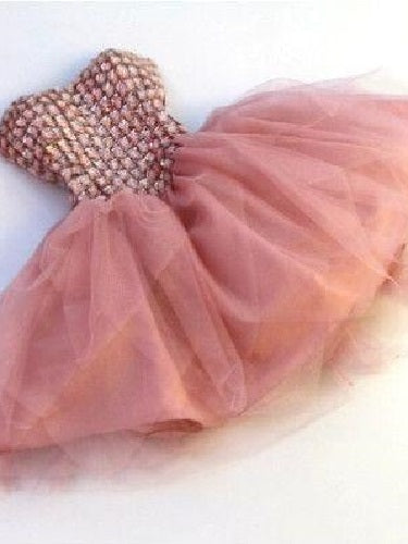 Dusty Pink Short Prom Dress For Teens 2021 Prom Dress Special Occasion Dress Peach Prom Dress MA139-Dolly Gown
