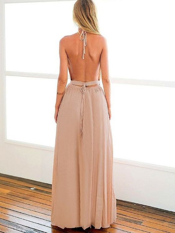 Elegant Chiffon Backless Sexy Prom Dress,Long Evening Formal Dress,GDC1066-Dolly Gown