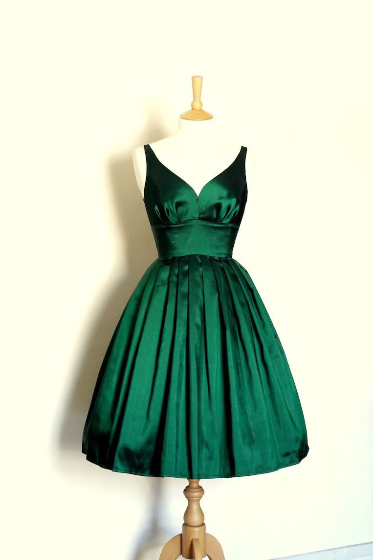 Emerald Green Short Homecoming Dress 8th Grade Graduation Dress - DollyGown