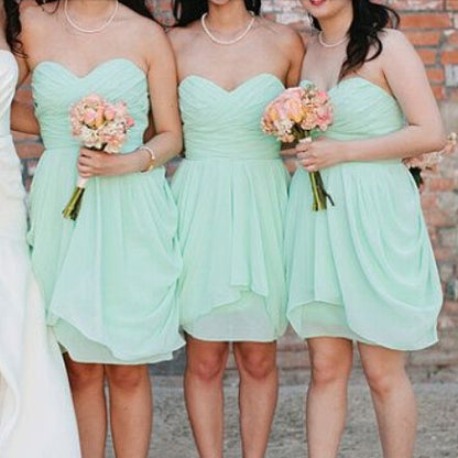 Mint Bridesmaid Dresses Short Bridesmaid Dresses Knee-Length Summer Bridesmaid Dresses Fs005-Dolly Gown