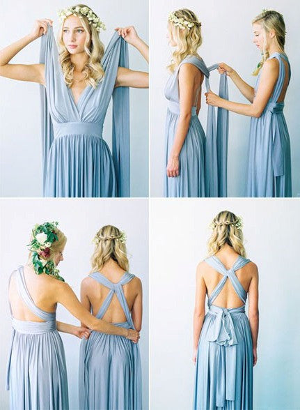 Convertible Bridesmaid Dresses,Blue Bridesmaid Dresses,Long Bridesmaid Dresses,Infinite Bridesmaid Dresses,Fs007-Dolly Gown