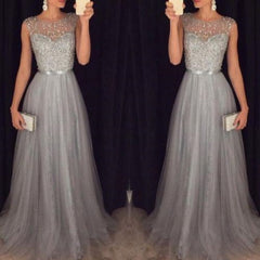 Grey Prom Dress,Long Prom Dress,2021 Prom Dress,Fashion Formal Dress,MA121-Dolly Gown