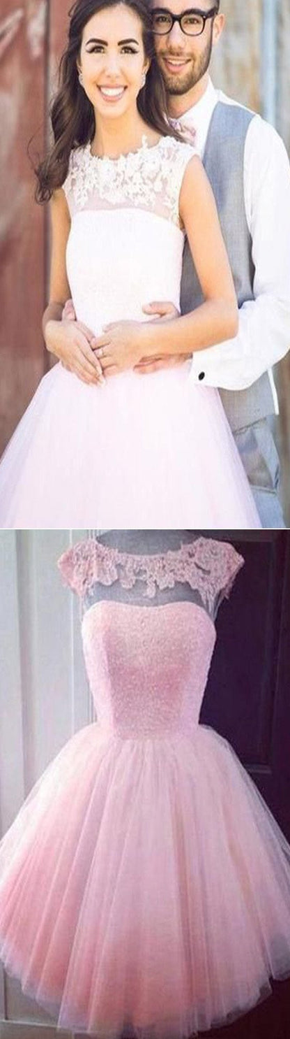 Homecoming Dress Short,Short Prom Gown,Pink Homecoming Dress,Modest Homecoming Dress,SSD006-Dolly Gown