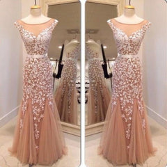 Lace Prom Dress, Dark Champagne Prom Gown,2021 Prom Dress,Ballkleider Lang,MA132-Dolly Gown