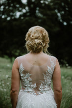 Lace Top Rustic Countryside Wedding Dress - DollyGown