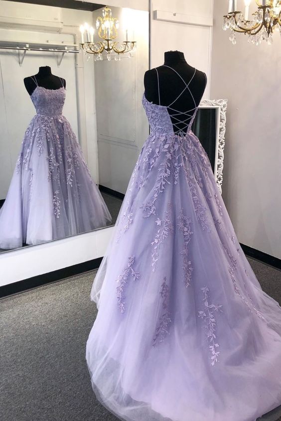 Low Back Lavender Graduation Occasion Formal Dress - DollyGown
