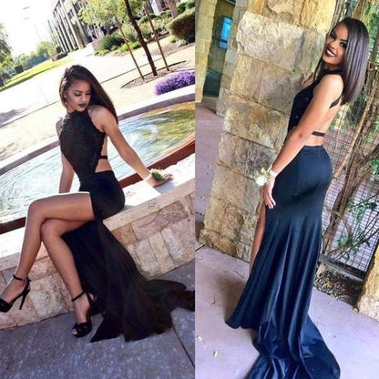 Backless Prom Dress,Robe De Soiree Black,Long Prom Gown,Cheap Prom Dress,MA017-Dolly Gown