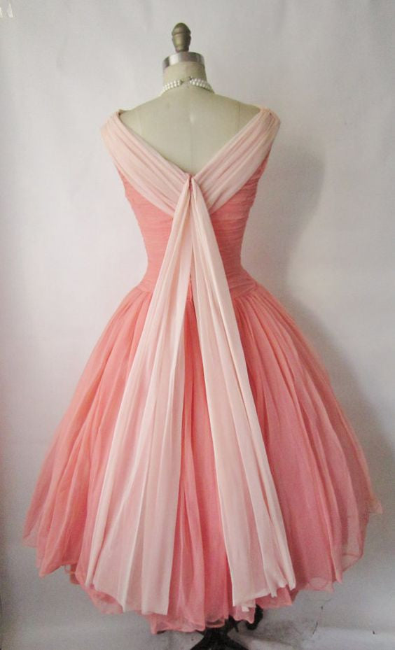 Watermelon Prom Dress 50s Prom Dress Vintage Prom Dress Ball Gown Prom Dress,MA079