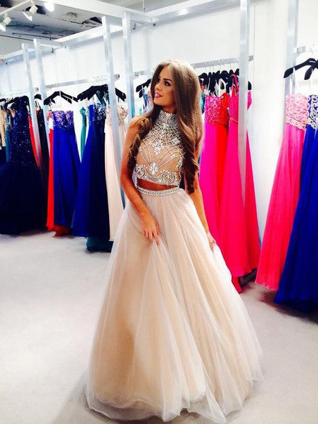 Dolly Gown Straight Across Neck A-Line Long Prom Dress
