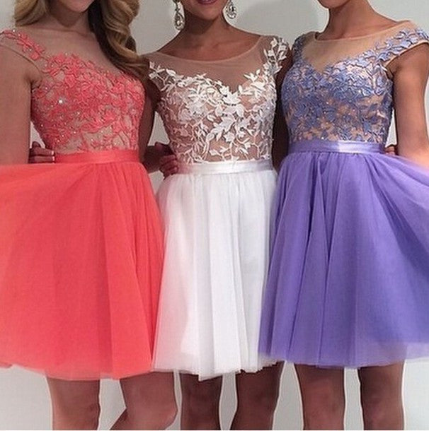 Lavender Homecoming Dress Prom Dress For Teens Freshmen Homecoming Dress Graduation Dress,MA094-Dolly Gown