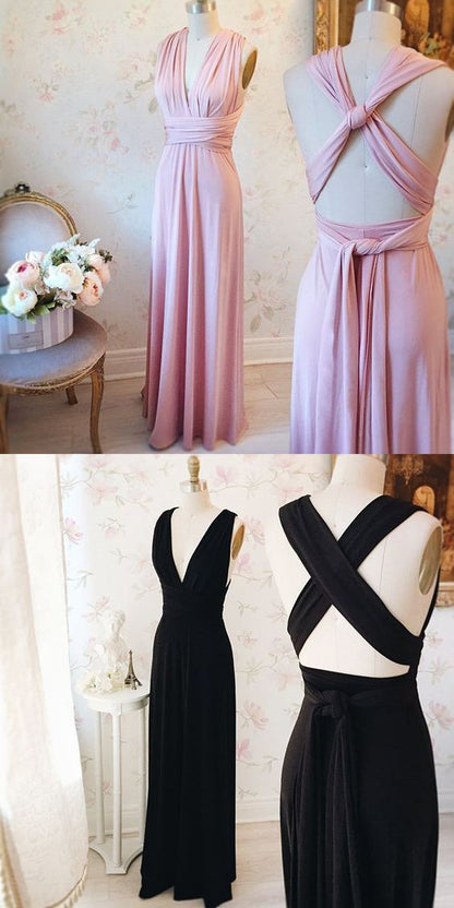 Convertiable Bridesmaid Dress,Pink Bridesmaid Dress,Infinite Bridesmaid Dress,MA185-Dolly Gown