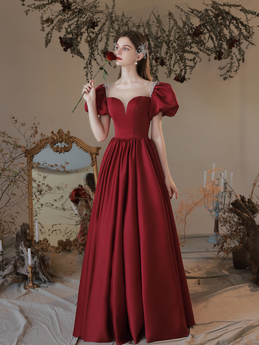 Maroon Cinderella Princess Prom Dress Maroon Cinderella Princess Prom Dress