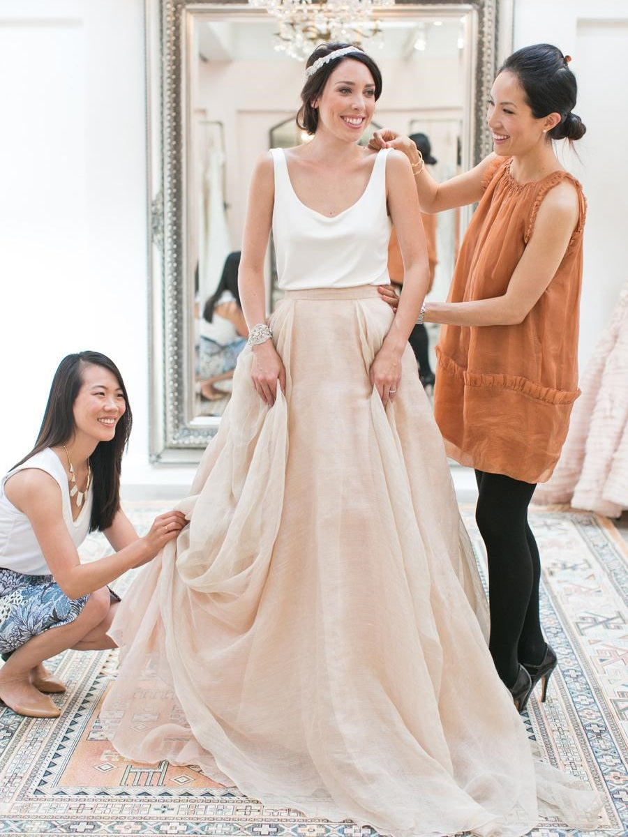 loose wedding dress Long Sleeve Off-White / FR 38 Our loose fit linen wedding dress is handcrafted to fit your individual body measurements A Line Wedding Dress -