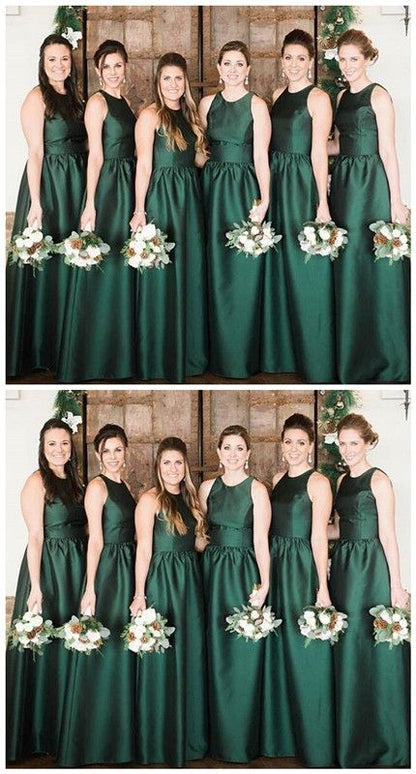 Modest High Neck Emerald Green Bridesmaid Dresses,Long Fall Bridesmaid Dresses,GDC1043-Dolly Gown