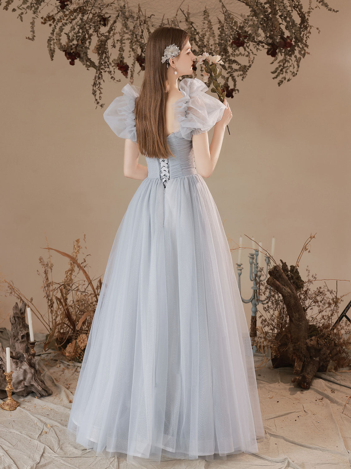 Fairy Princess Tule Light Blue Formal Dress Long Party Dress Fairy Princess Tule Light Blue Formal Dress Long Party Dress