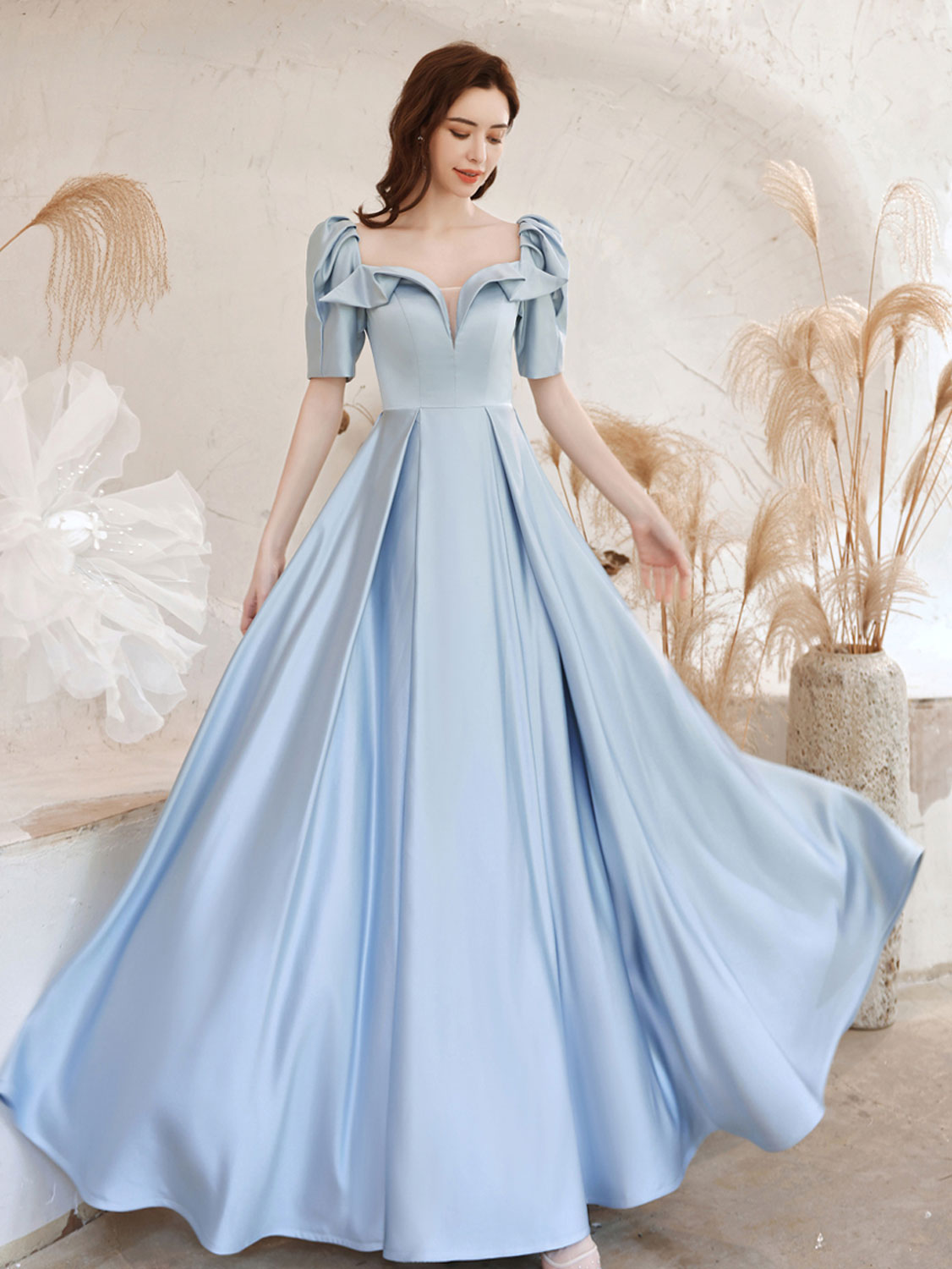 short sleeve graduation dress White Corset with Short Sleeves White / Large * if you are urgent to get the dress please note me in advance Hopiumy White Flowy Dress for