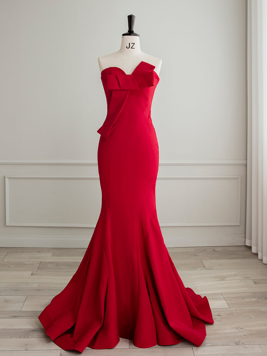 Strapless Red Tight Fit Prom Dress Evening Dress Strapless Red Tight Fit Prom Dress Evening Dress