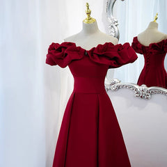 Off the Shoulder Red Prom Dress Black Girl Slays - Dollygown