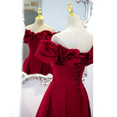 Off the Shoulder Red Prom Dress Black Girl Slays - Dollygown