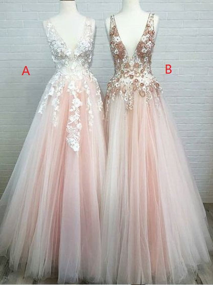 Pale Pink Tulle 2021 New Arrival Blush Pink Prom Dress  Occasion Party Dress GDC1179-Dolly Gown