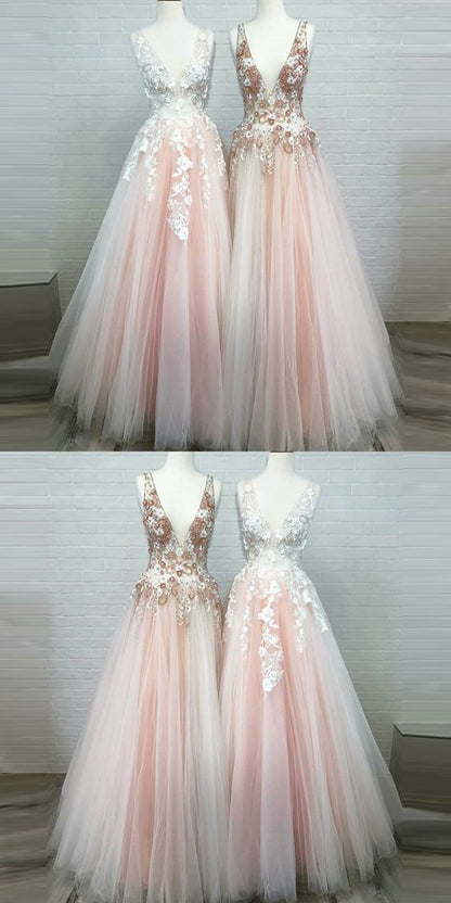 Pale Pink Tulle 2021 New Arrival Blush Pink Prom Dress  Occasion Party Dress GDC1179-Dolly Gown