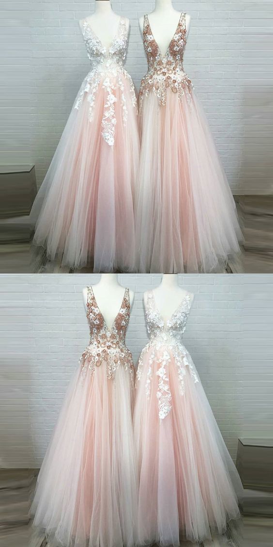 Pale Pink Tulle 2021 New Arrival Blush Pink Prom Dress  Occasion Party Dress GDC1179-Dolly Gown