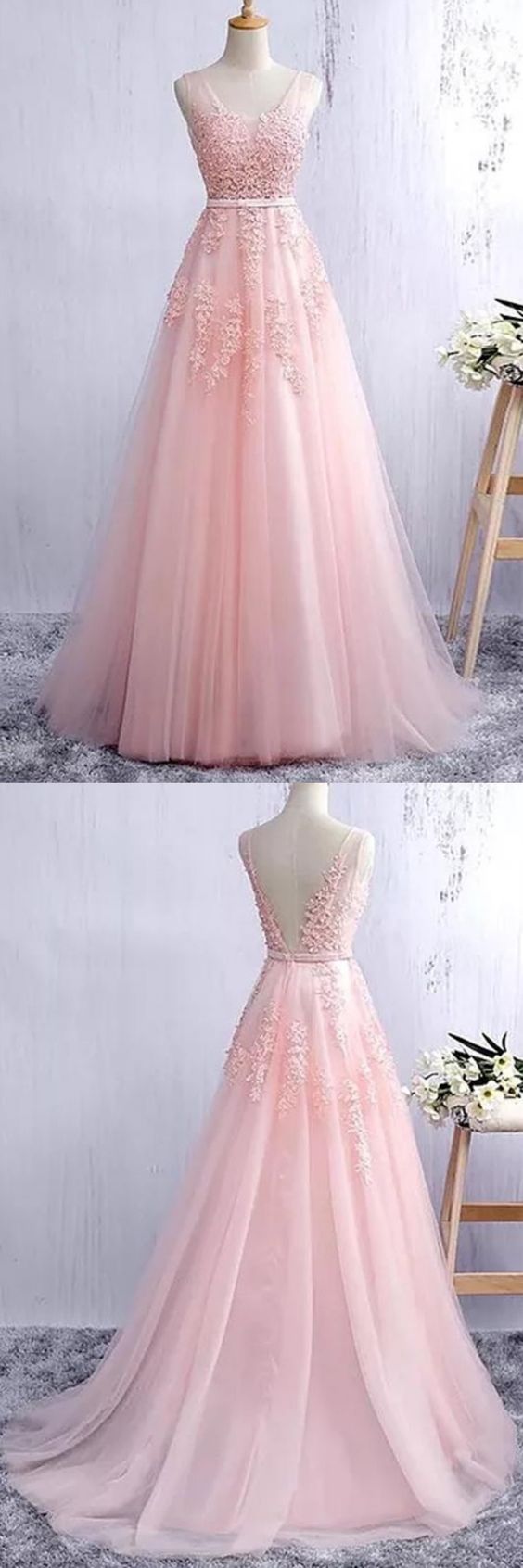 Pink Prom Dress A-line Party Senior Graduation Formal Gown ,GDC1155-Dolly Gown
