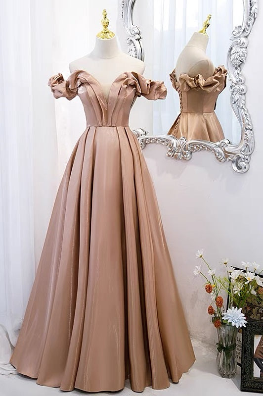Princess Champagne Ball Gown Prom Dress - DollyGown