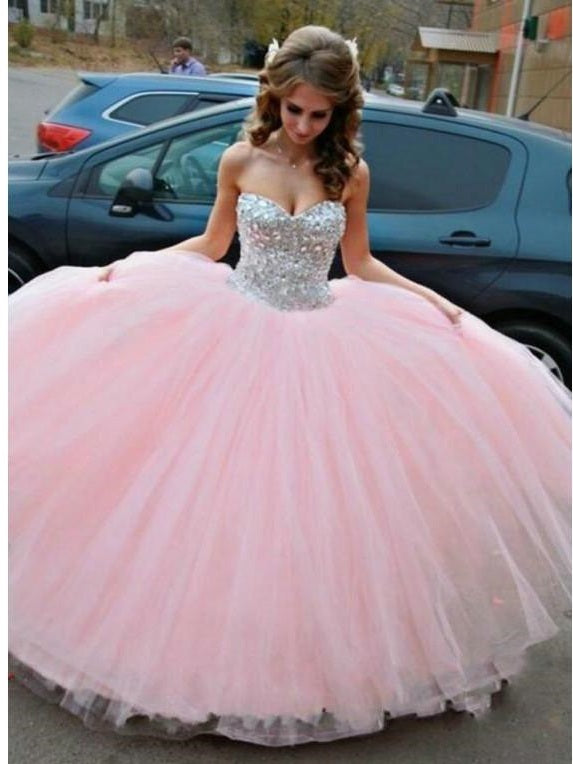 Amazing V Neck Beading Lavender Ball Gown Puffy Girls Sweet Quinceaner –  Siaoryne