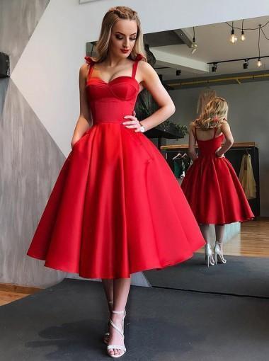 Red Short Bridesmaid Dresses Vintage Red Prom Dress,GDC1163-Dolly Gown
