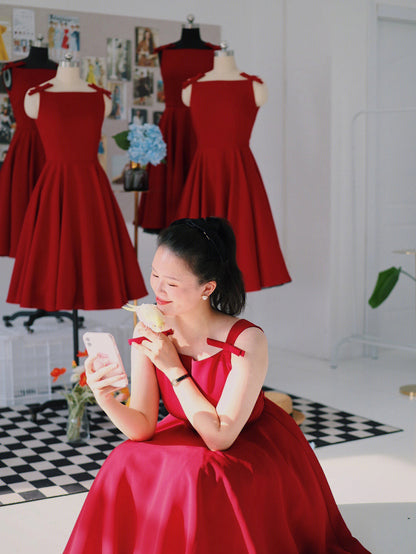 Retro Mrs. Maisel Red Vintage Dress - DollyGown