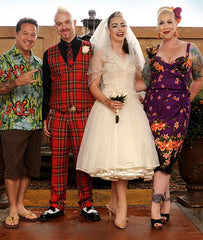 Rockabilly Halter Ruched 50s Style Short Wedding Dress Pinup Wedding Dress,20110124-Dolly Gown