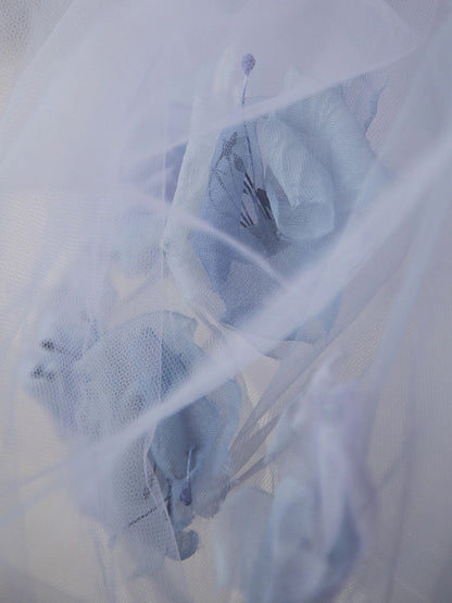 Romantic Lavender Tulle Short Wedding Dress - DollyGown