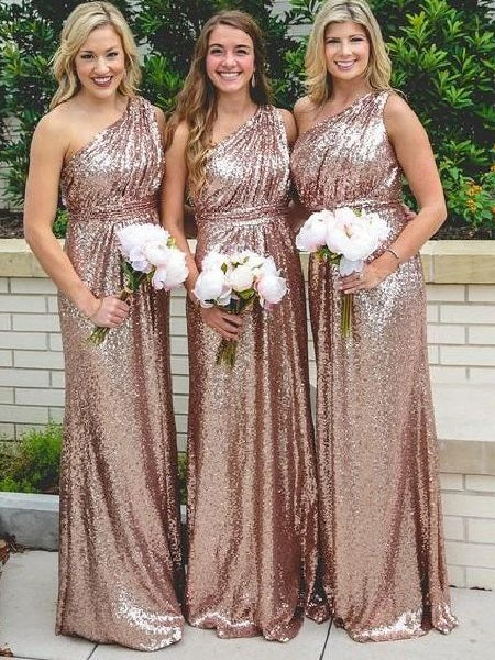 rose gold glitter bridesmaid dresses Graceful Mix & Match Sequins Back Details Rose Gold Bridesmaid Dresses