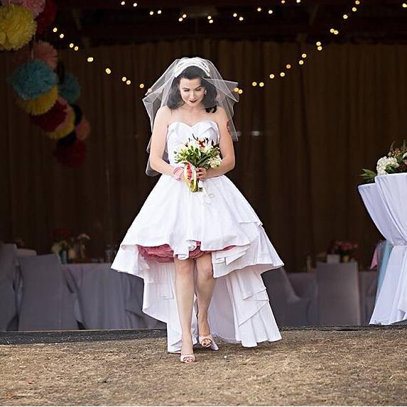 high low wedding dresses Rustic Country Sweetheart High Low Wedding Dress