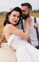 Rustic Country Sweetheart High Low Wedding Dress